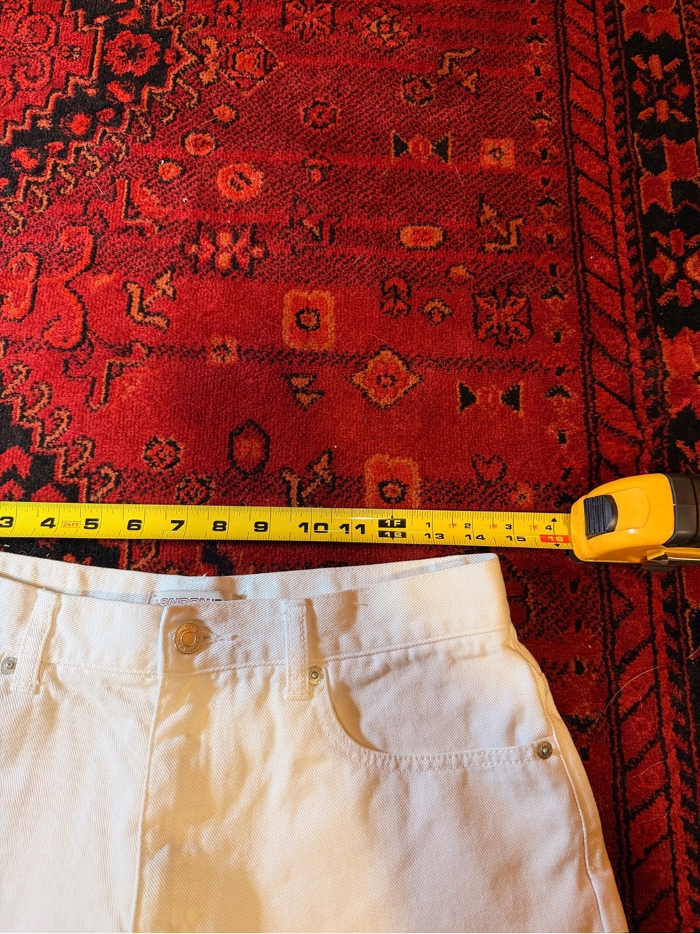 Women's White Denim Shorts - Clean Summer Style - Picture 5 of 6